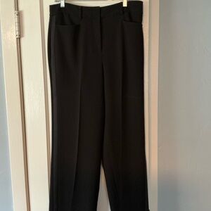 Talbots Stretch Black Crepe Wide Leg Pants, NWOT